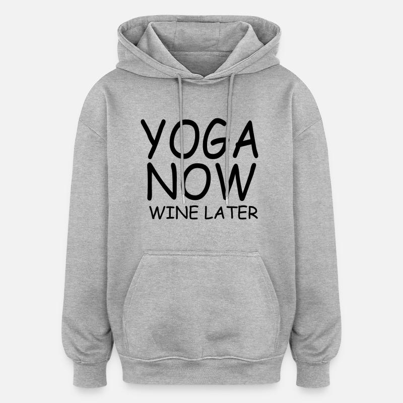 Yoga Méditation Spa - Sweat à capuche oversize unisexe - gris chiné