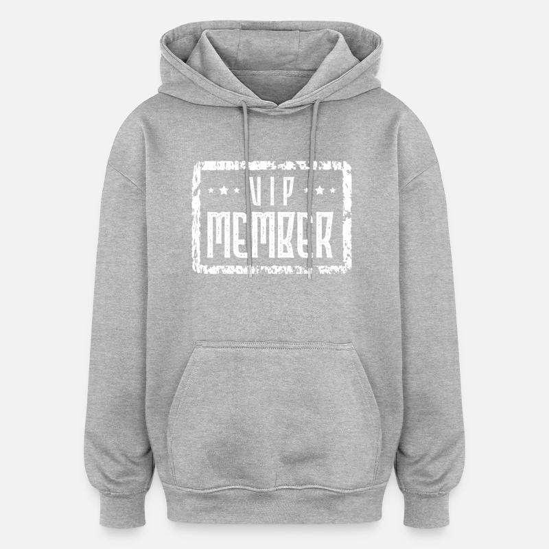 Cœur de membre VIP - Sweat à capuche oversize unisexe - gris chiné