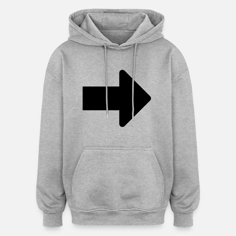 arrow - Sweat à capuche oversize unisexe - gris chiné