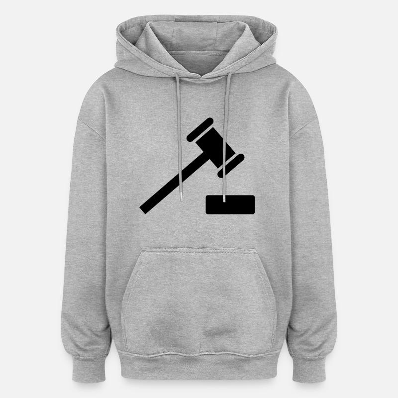 hammer - Sweat à capuche oversize unisexe - gris chiné