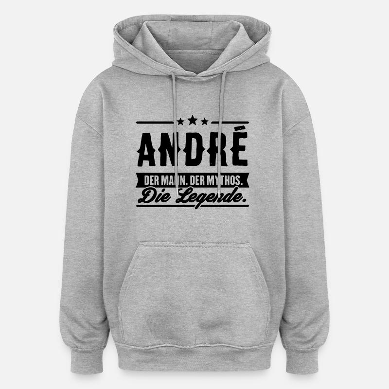 Man Myth Legend André - Oversized Unisex Hoodie - heather grey