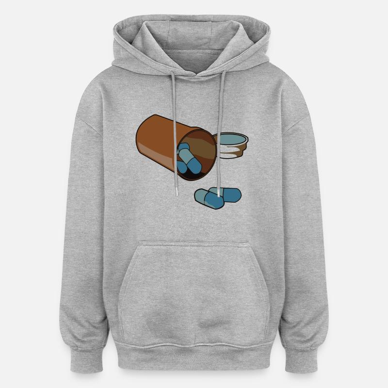 Doc2 - Sweat à capuche oversize unisexe - gris chiné