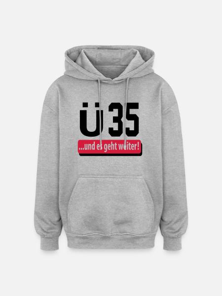 und_es_geht_weiter_35 - Oversized Unisex Hoodie - heather grey