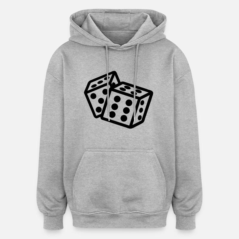 gambling - Sweat à capuche oversize unisexe - gris chiné