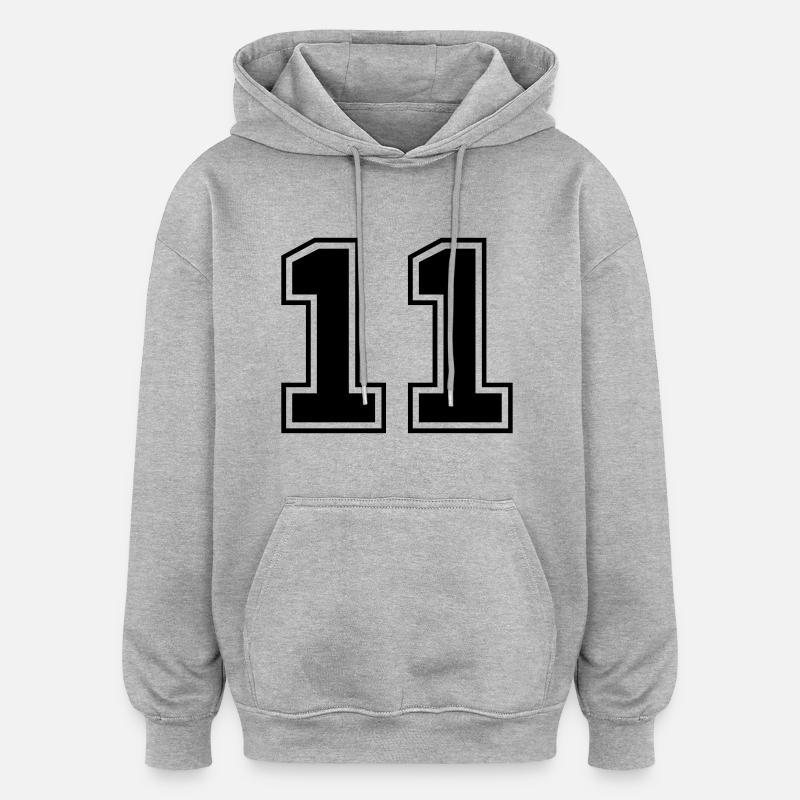 elf - Sweat à capuche oversize unisexe - gris chiné