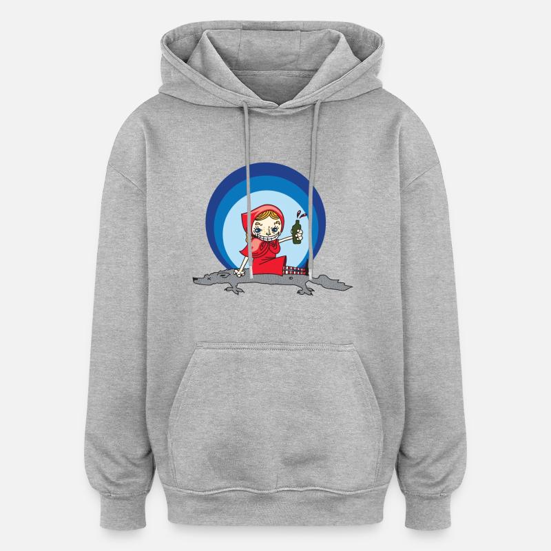 chaperon rouge - Sweat à capuche oversize unisexe - gris chiné