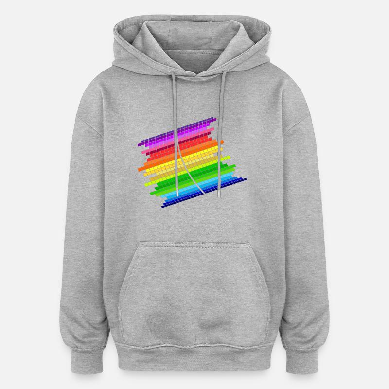 RainBow Equalizer - Oversized Unisex Hoodie - heather grey