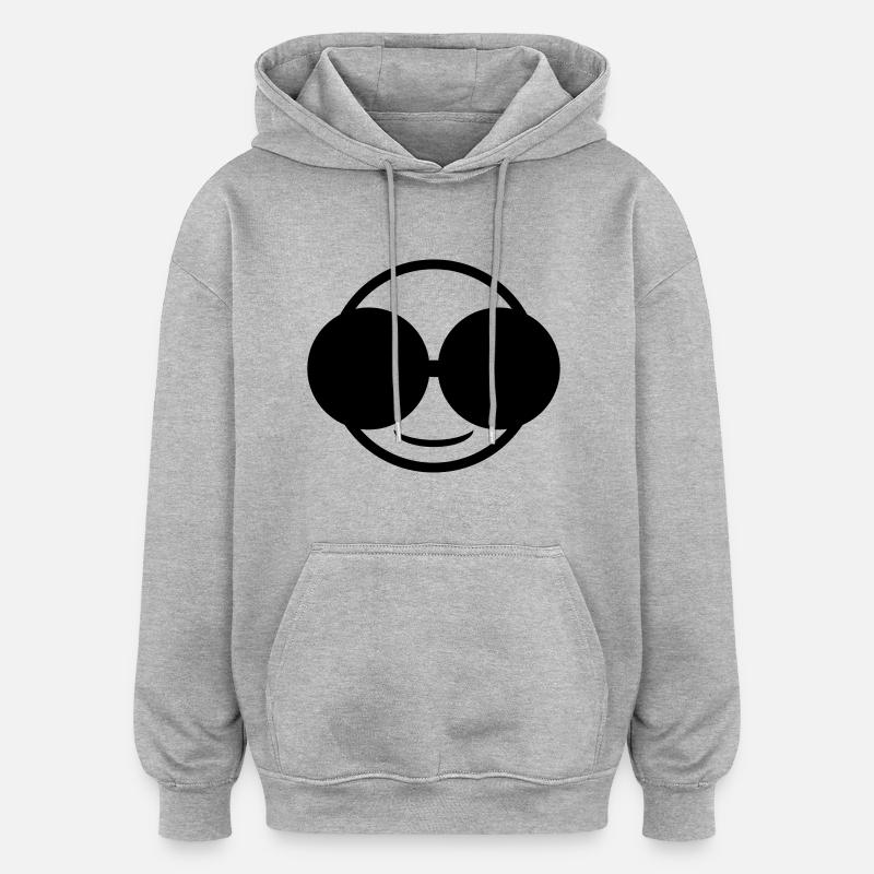 cachée - Sweat à capuche oversize unisexe - gris chiné