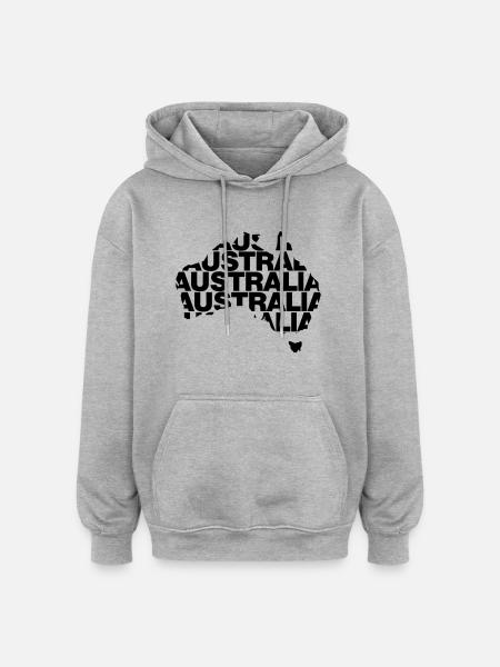 Australia - Oversized Unisex Hoodie - heather grey