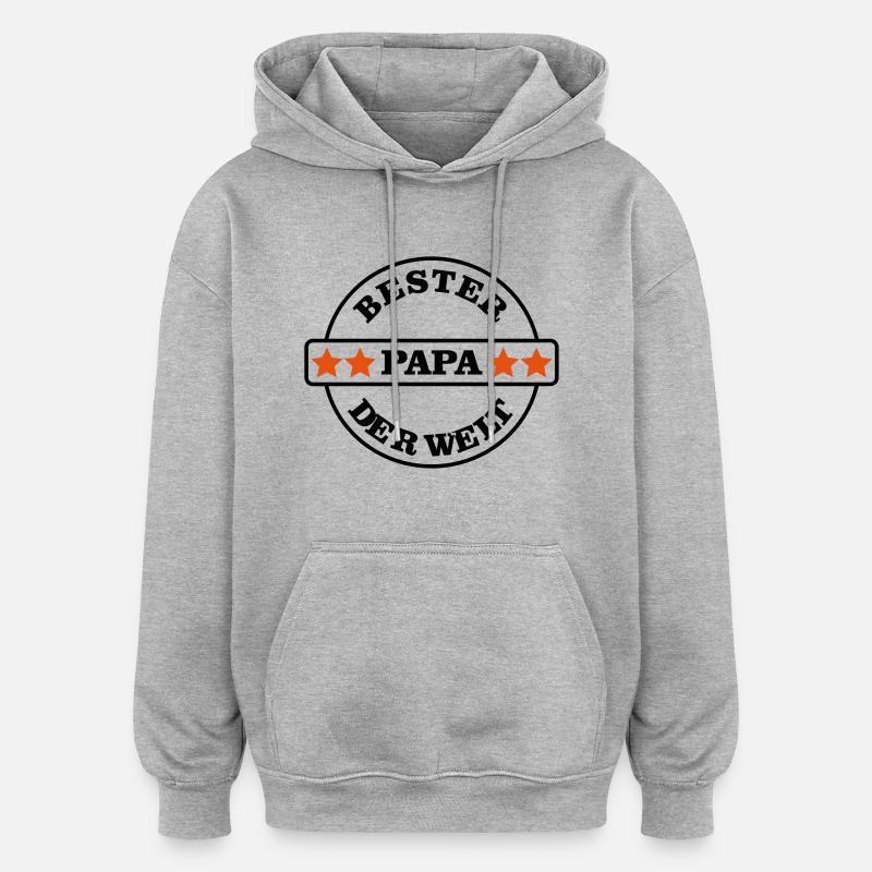Bester Papa der Welt - Oversized Unisex Hoodie - Grau meliert