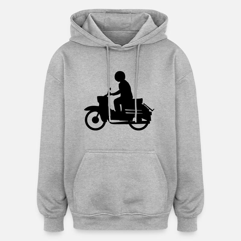Fahrzeug - Simson Schwalbe - Oversized Unisex Hoodie - Grau meliert