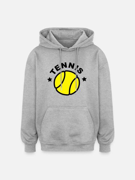 tennis - Oversized Unisex Hoodie - Grau meliert