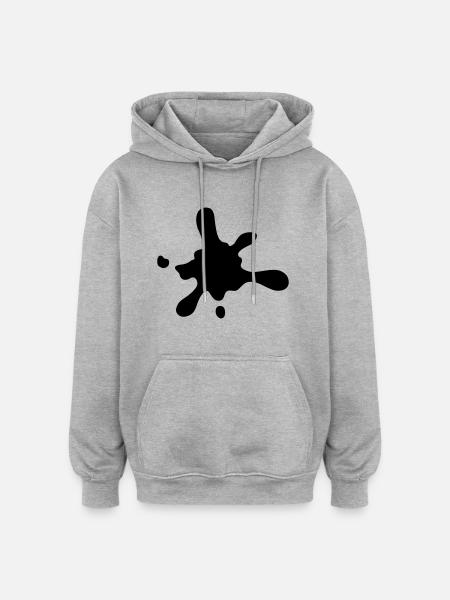 klecks_1 - Oversized Unisex Hoodie - Grau meliert
