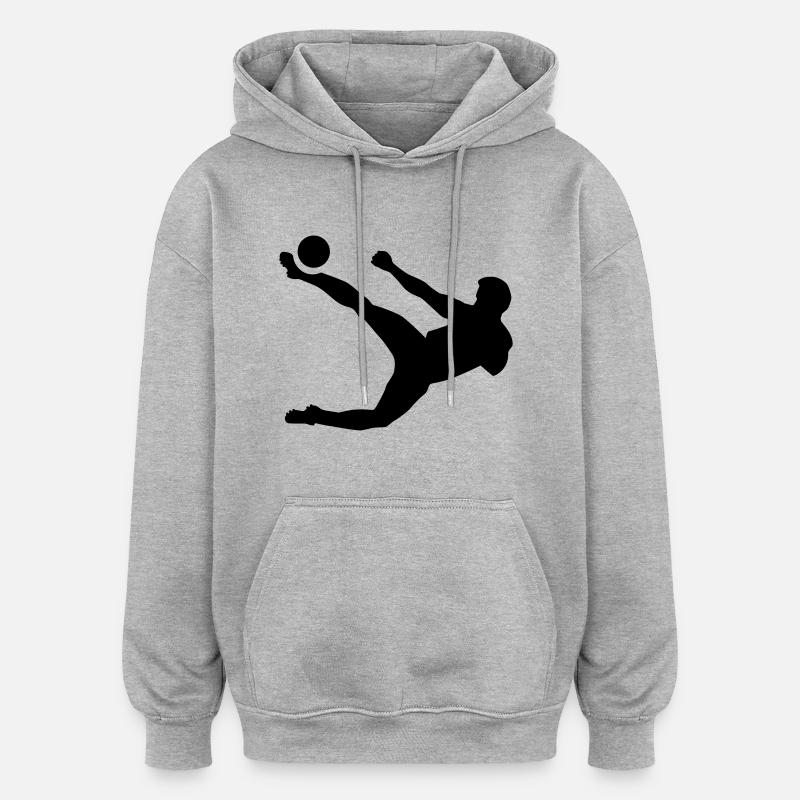 Foot - Sweat à capuche oversize unisexe - gris chiné