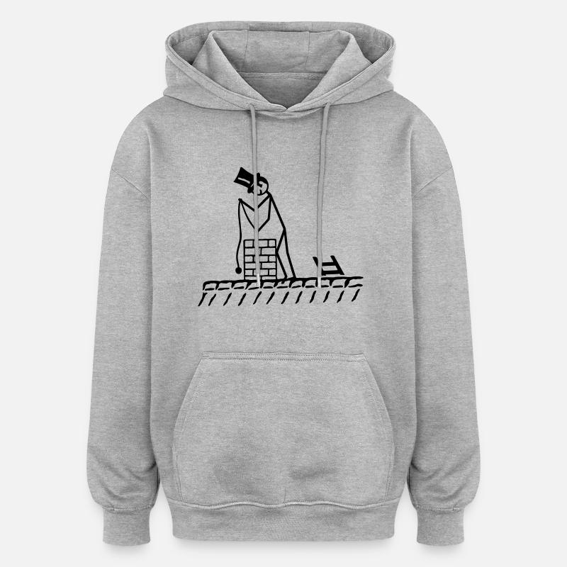 Schornsteinfeger - Oversized Unisex Hoodie - Grau meliert