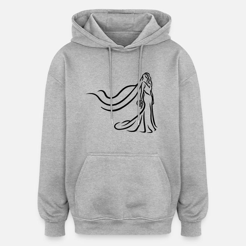 Bride - Oversized Unisex Hoodie - heather grey
