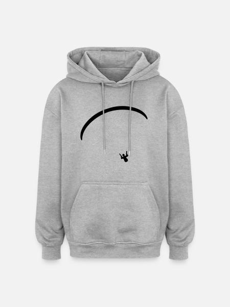 Paragliding - Oversized Unisex Hoodie - Grau meliert