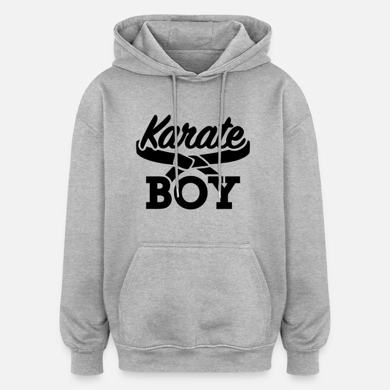 Karate - Sweat à capuche oversize unisexe - gris chiné