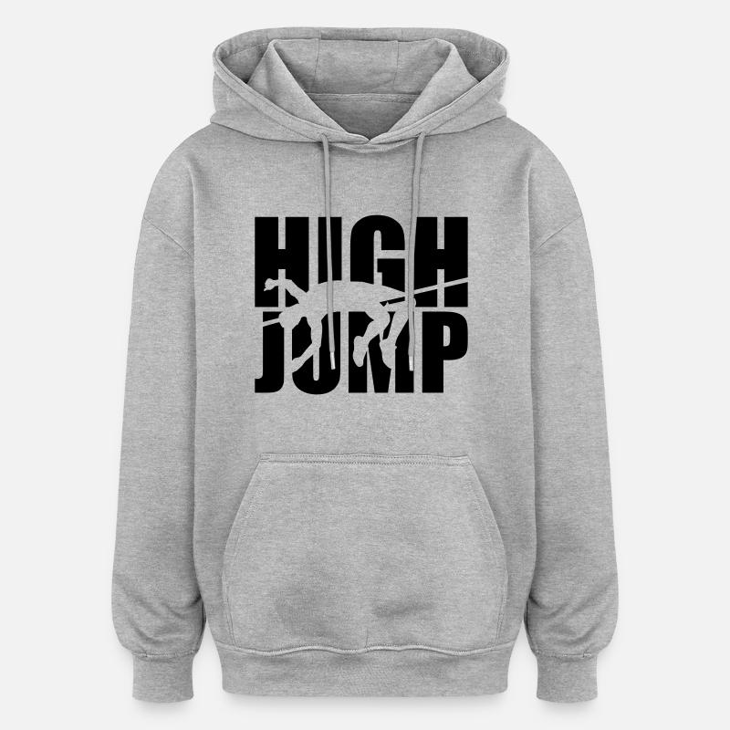 High jump - Sweat à capuche oversize unisexe - gris chiné