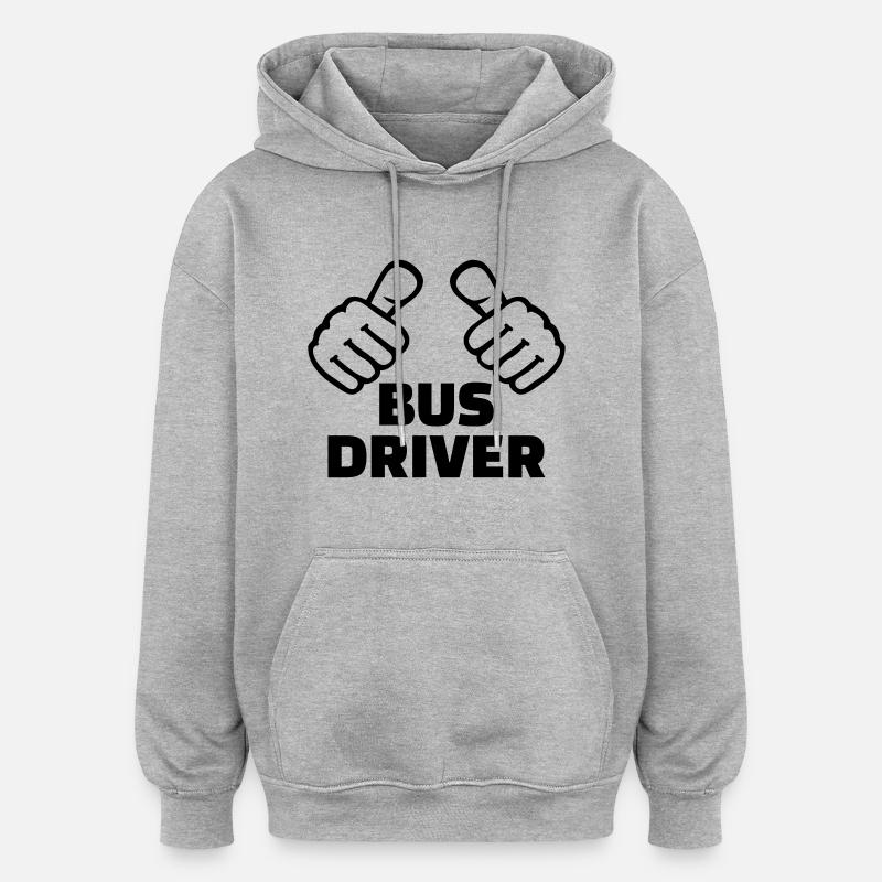 Busfahrer - Oversized Unisex Hoodie - Grau meliert