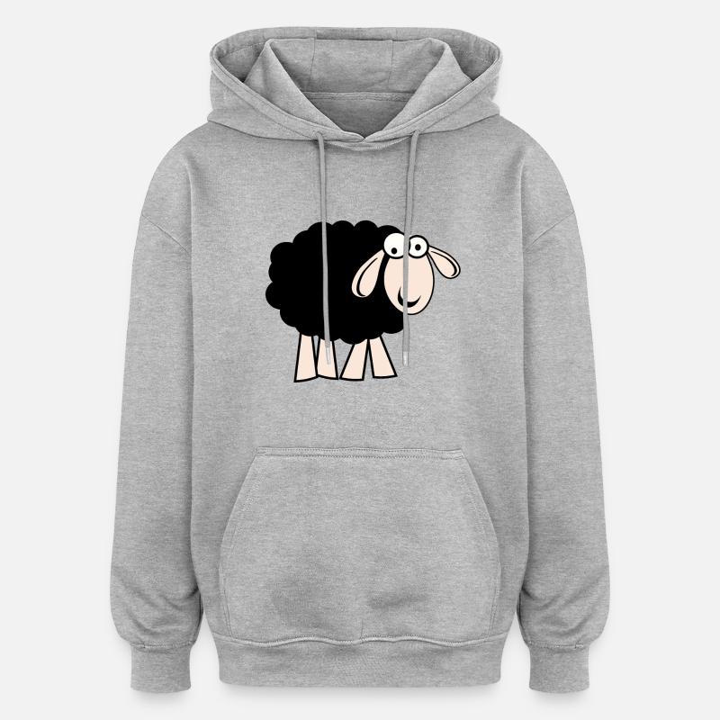 Schwarzes Schaf - Oversized Unisex Hoodie - Grau meliert