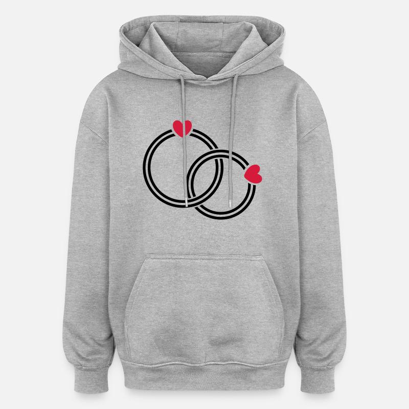 Les alliances - Sweat à capuche oversize unisexe - gris chiné