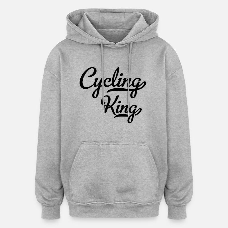 Cyclisme - Sweat à capuche oversize unisexe - gris chiné