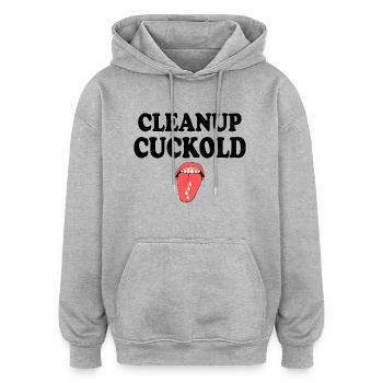 cuckold - Oversized Unisex Hoodie - Grau meliert - Vorne - Noah (186cm)