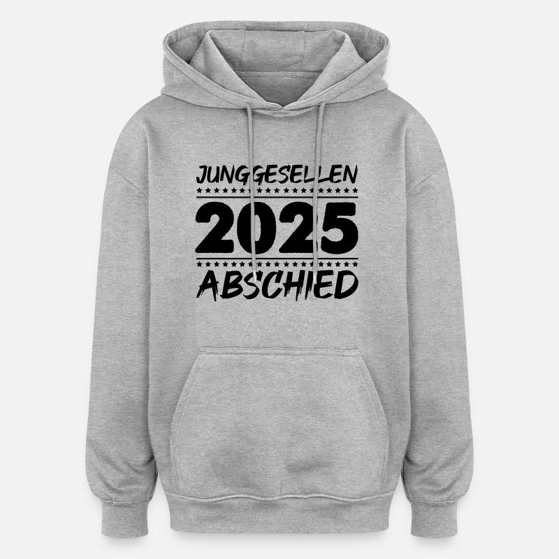 Junggesellenabschied 2025 - Oversized Unisex Hoodie - Grau meliert
