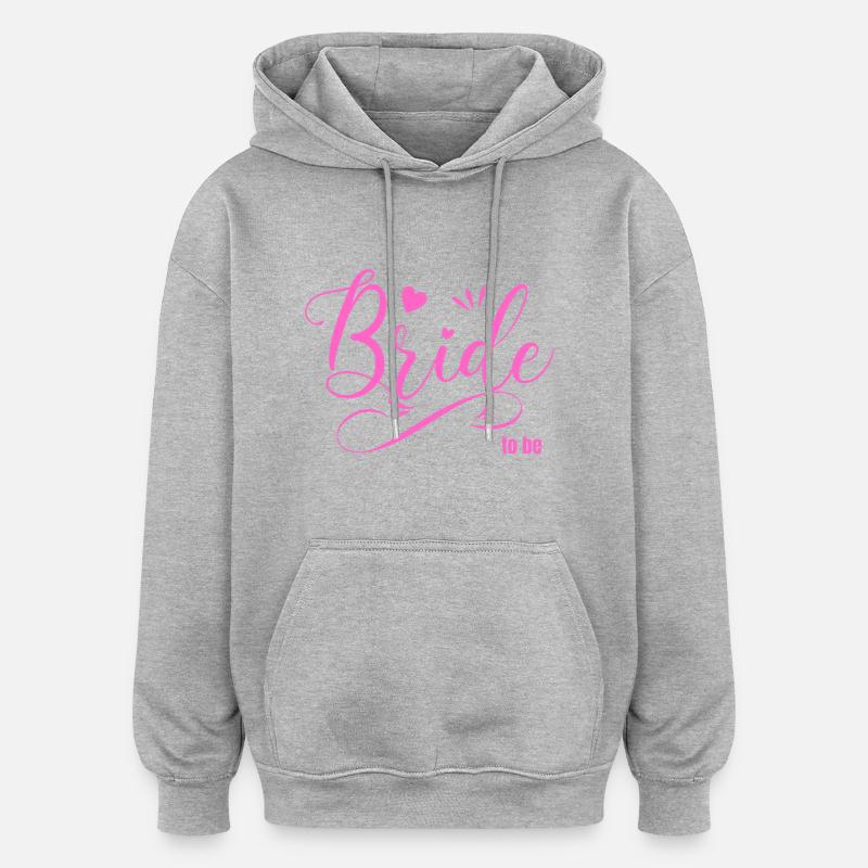Future mariée - Sweat à capuche oversize unisexe - gris chiné