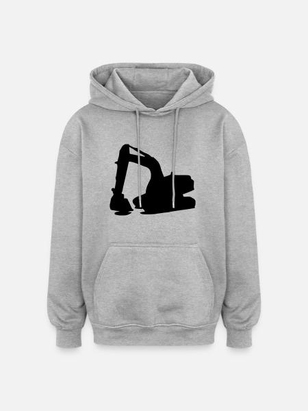 backhoe - Oversized Unisex Hoodie - heather grey