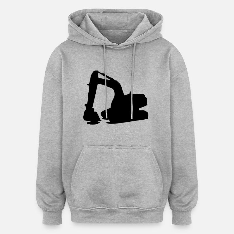 backhoe - Oversized Unisex Hoodie - heather grey