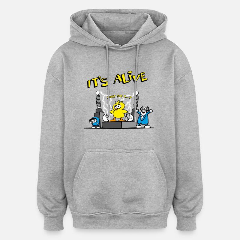 its_alive_chick_b - Oversized Unisex Hoodie - heather grey