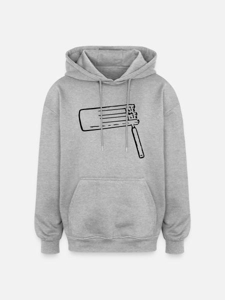 Rätsche - Oversized Unisex Hoodie - Grau meliert