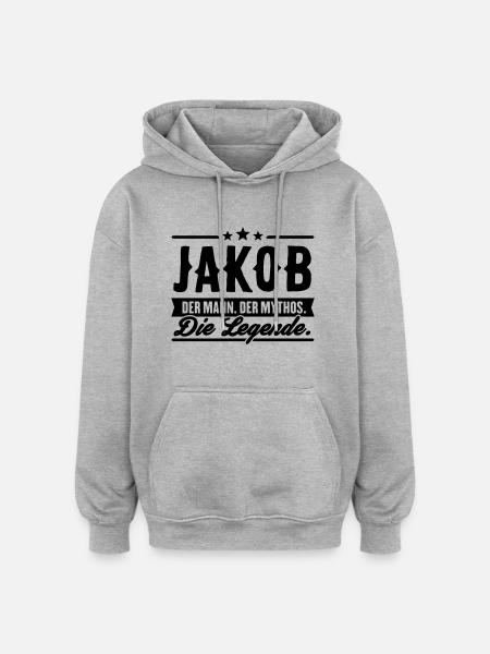 Man Myth Legend Jakob - Oversized Unisex Hoodie - heather grey