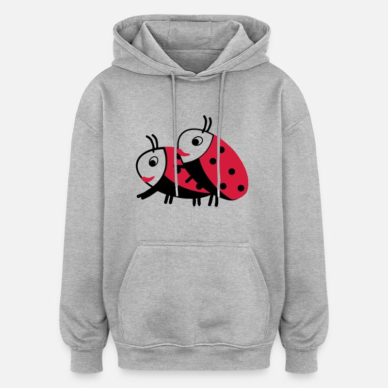 Ladybug - Oversized Unisex Hoodie - heather grey