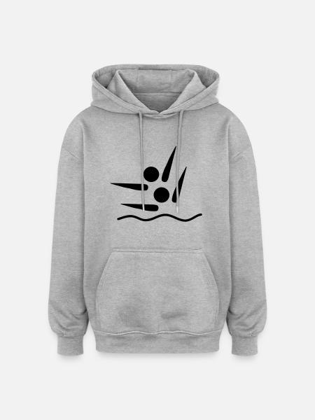 synchronized swimming - Oversized Unisex Hoodie - heather grey