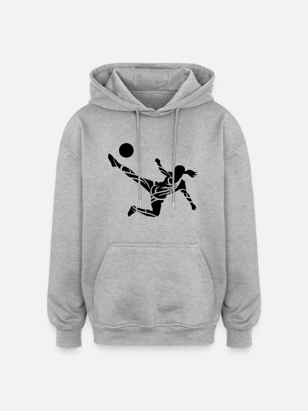 Soccer female eu - Oversized Unisex Hoodie - heather grey