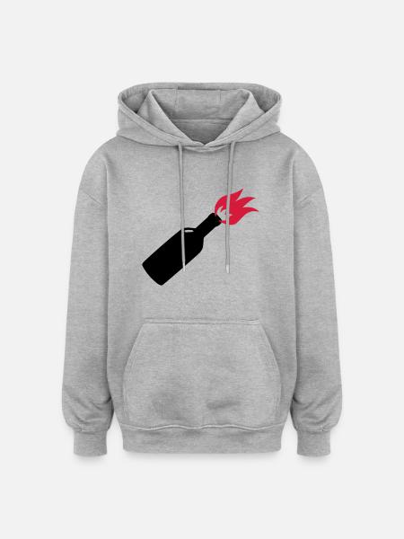 Molotow Cocktail - Oversized Unisex Hoodie - Grau meliert