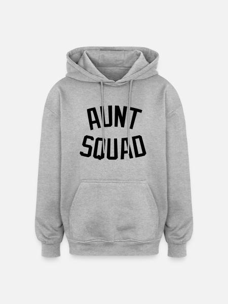 Aunt Squad - Oversized Unisex Hoodie - heather grey