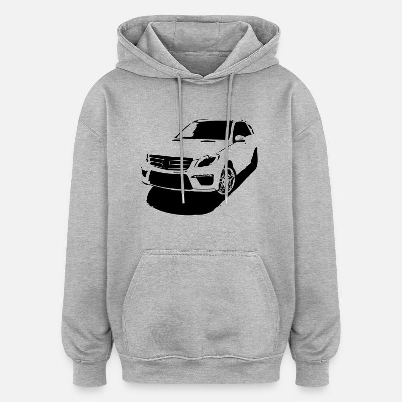 poussette voiture - Sweat à capuche oversize unisexe - gris chiné