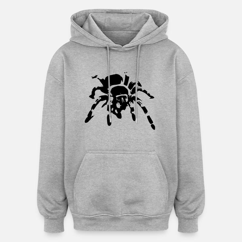 spinne - Oversized Unisex Hoodie - Grau meliert