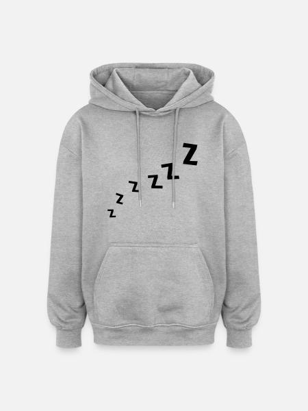 Zzzzzzz - Oversized Unisex Hoodie - heather grey