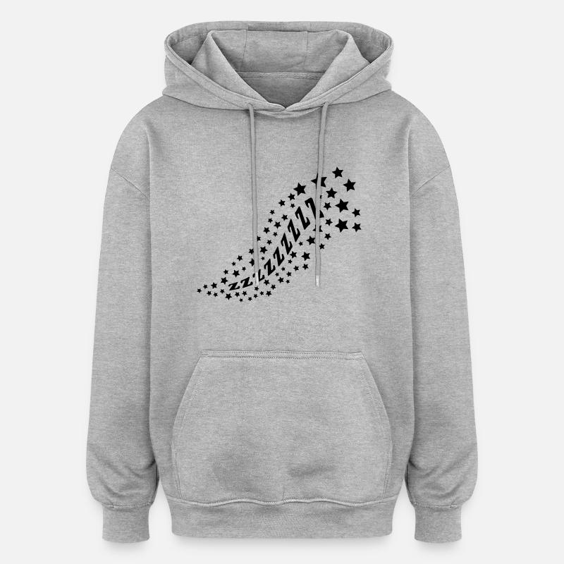 Zzzzz Sleepy - Sweat à capuche oversize unisexe - gris chiné