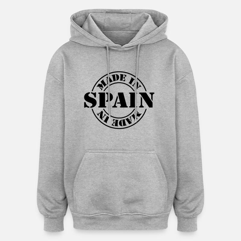 made in spain m1k2 - Sweat à capuche oversize unisexe - gris chiné
