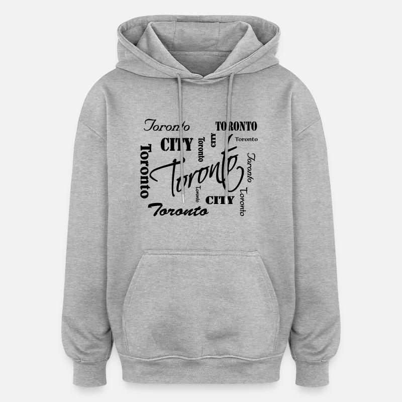 Toronto - Sweat à capuche oversize unisexe - gris chiné