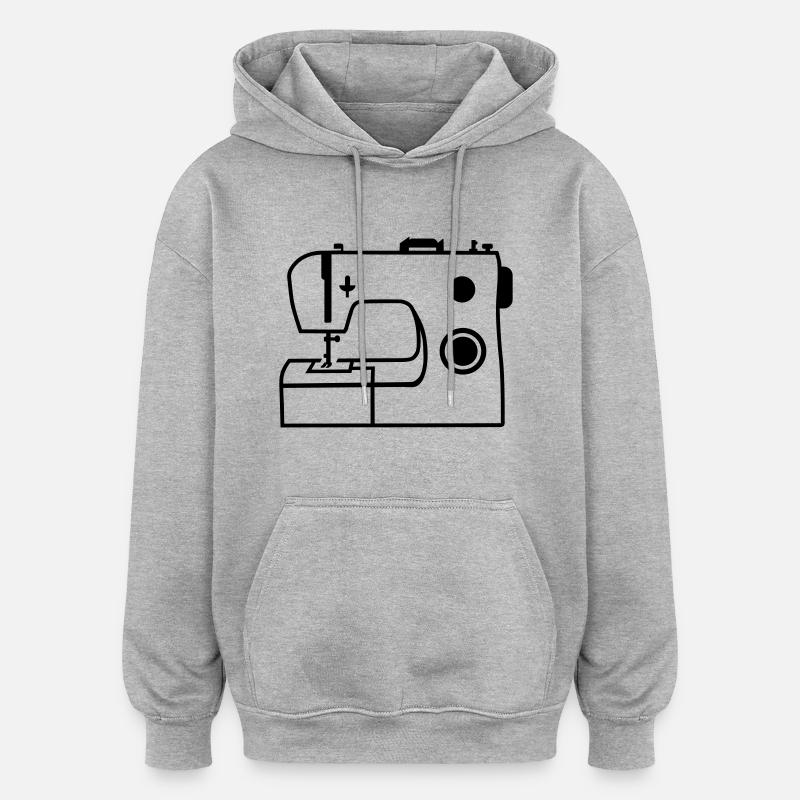 Sewing machine - Oversized Unisex Hoodie - heather grey