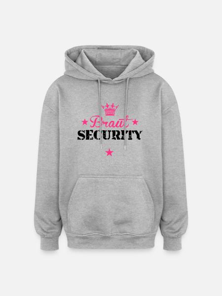 braut_security_5_2f_ - Oversized Unisex Hoodie - Grau meliert
