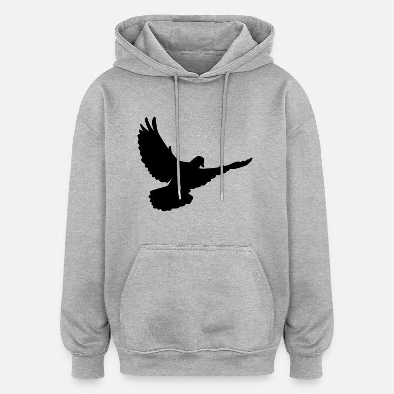 Pigeon - Sweat à capuche oversize unisexe - gris chiné