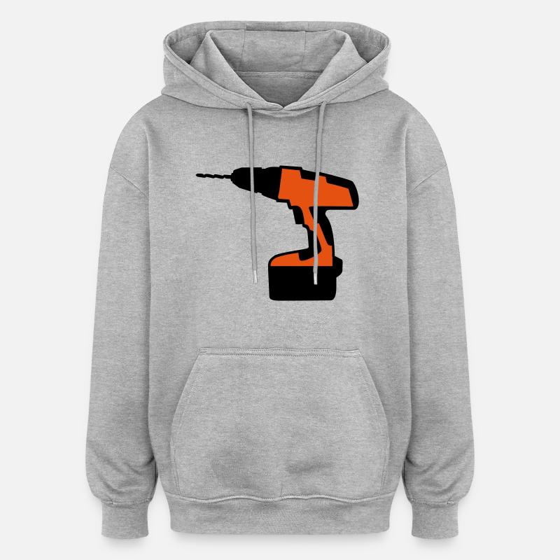 Tournevis rechargeable - Sweat à capuche oversize unisexe - gris chiné